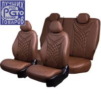 Чехлы Премиум Экокожа Байрон Президент|Жук на Chevrolet Rezzo (2004-2008)