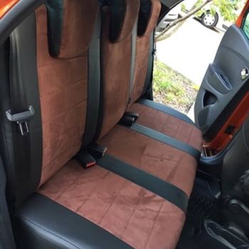 Авточехлы Автопилот Черный шоколад алькантара